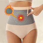 Cross-Border Seamless High-Waisted Warm Tummy Control Pants Postpartum Body Shaping Pants Plus Size Waist Cincher Butt Lift Anti-Roll Underwear