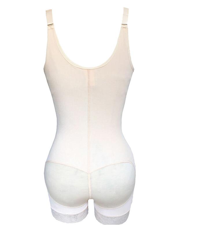 Beige shapewear bodysuit on a white background