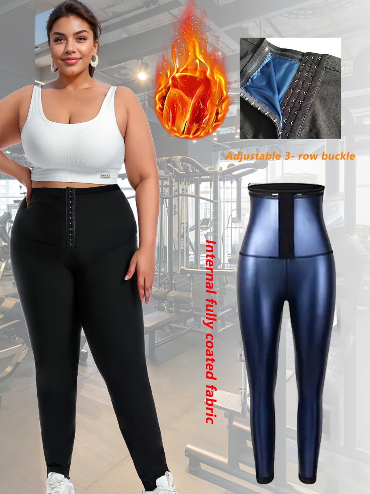 Sauna Leggings Suits For Women Sweat Pants High Waist Compression Slimming Hot Thermo Waist Train Body Shaper
