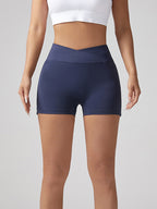 V-Waist Seamless Workout Shorts for Women – Butt Lifting Yoga & Running Shorts with Pockets
