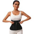 Cross-Border Mesh Waistband, Tummy Control, Tight Belt, Shapewear, Waist Restraint, Zipper Corset, 13 Steel Bone Body Shaping Girdle