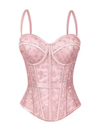Cross-Border European And American Style Lace Bra With Camisole For Women, High-End Outerwear Shapewear With Push-Up Fishbone Bra