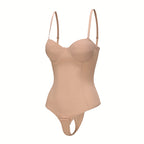 Strapless Triangle Plus-Size Shapewear Bodysuit For Evening Gowns