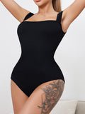 Square Neck Seamless Bodysuit for Women – SculptFit Sleeveless Shapewear Top