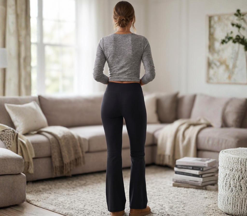 3-Pack Flare Yoga Pants - Soft High-Waist Studio Set