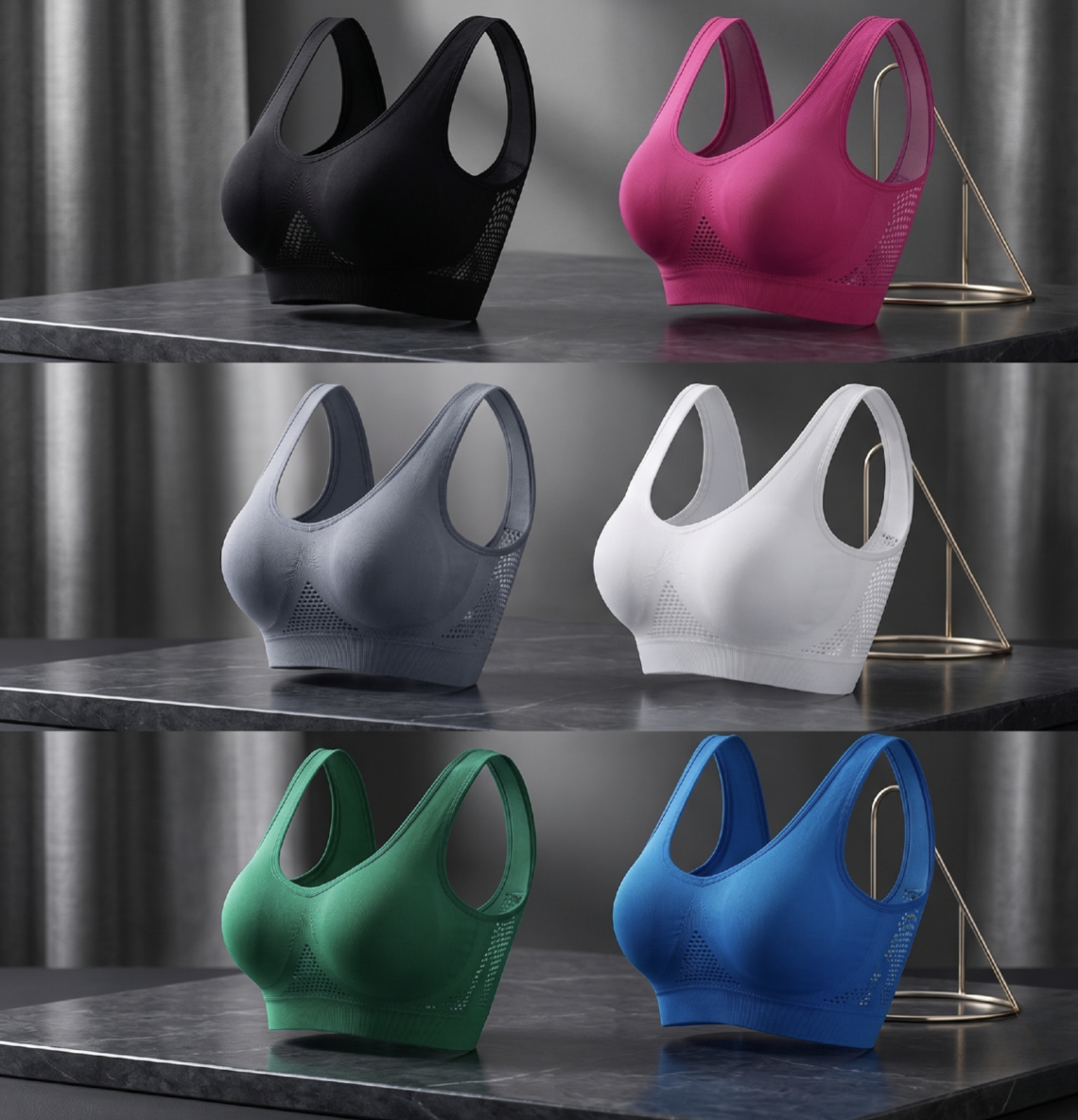 Plus Size Push-Up Sports Bra – Supportive Yoga & Running Workout Bra