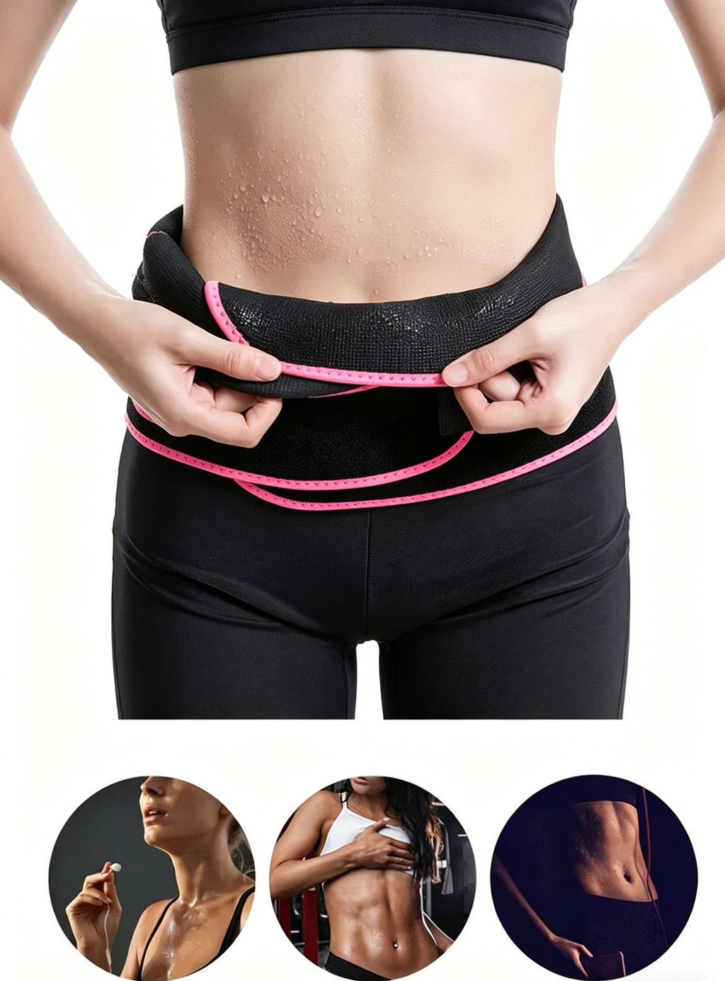 Men&Women Waist Trimmer Belt Burn Fat Sweat Body Shaper Weight Loss Girdle Gym