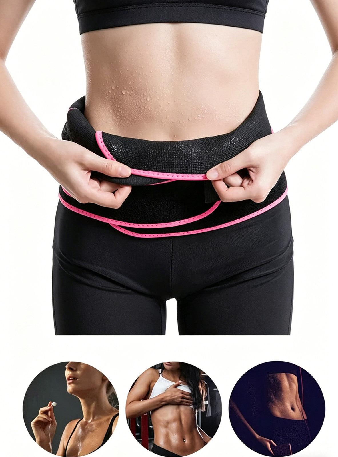 Men&Women Waist Trimmer Belt Burn Fat Sweat Body Shaper Weight Loss Girdle Gym