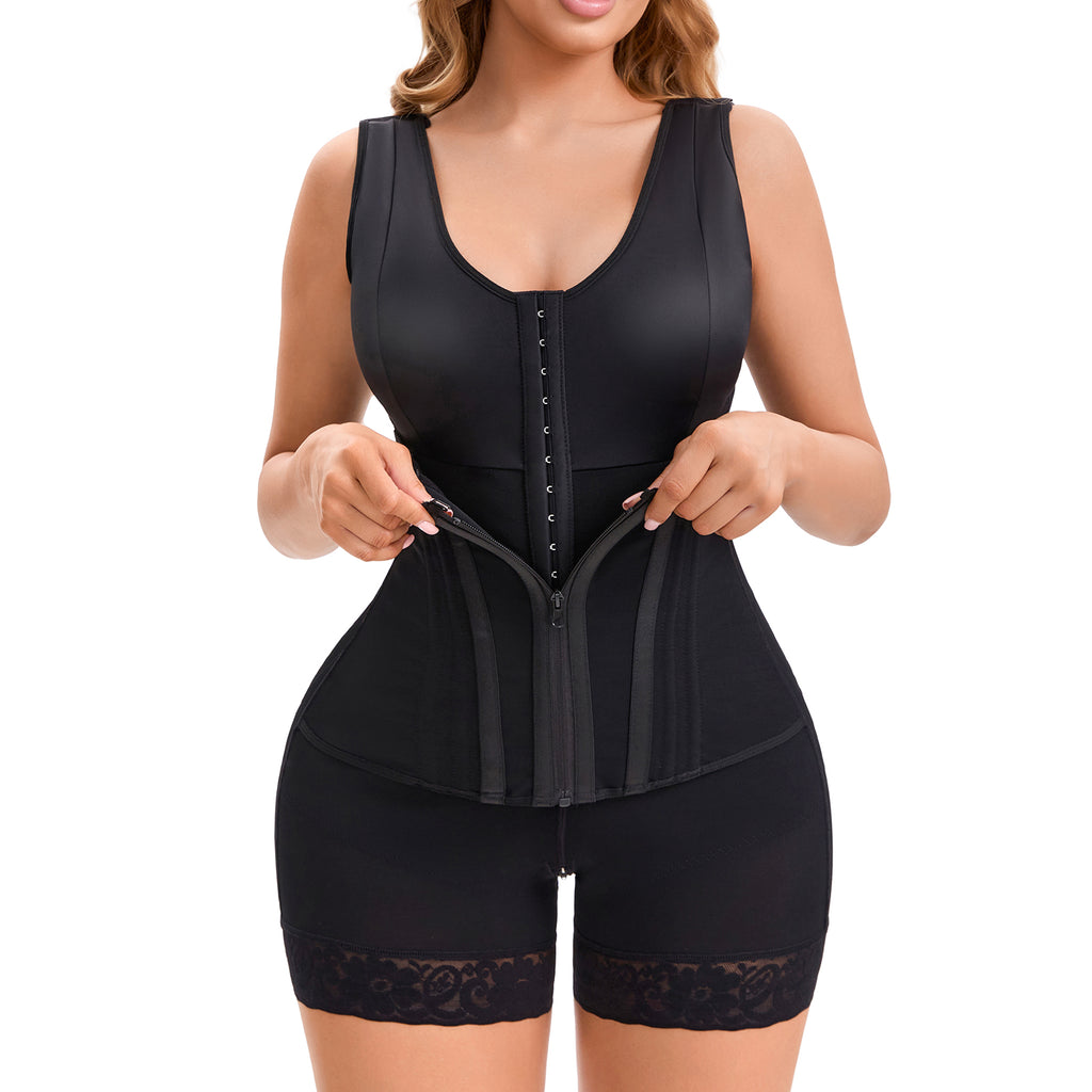 Women’s Colombian Faja Bodysuit, Overbust Sculpting Shapewear with Tummy Control & Butt Lift