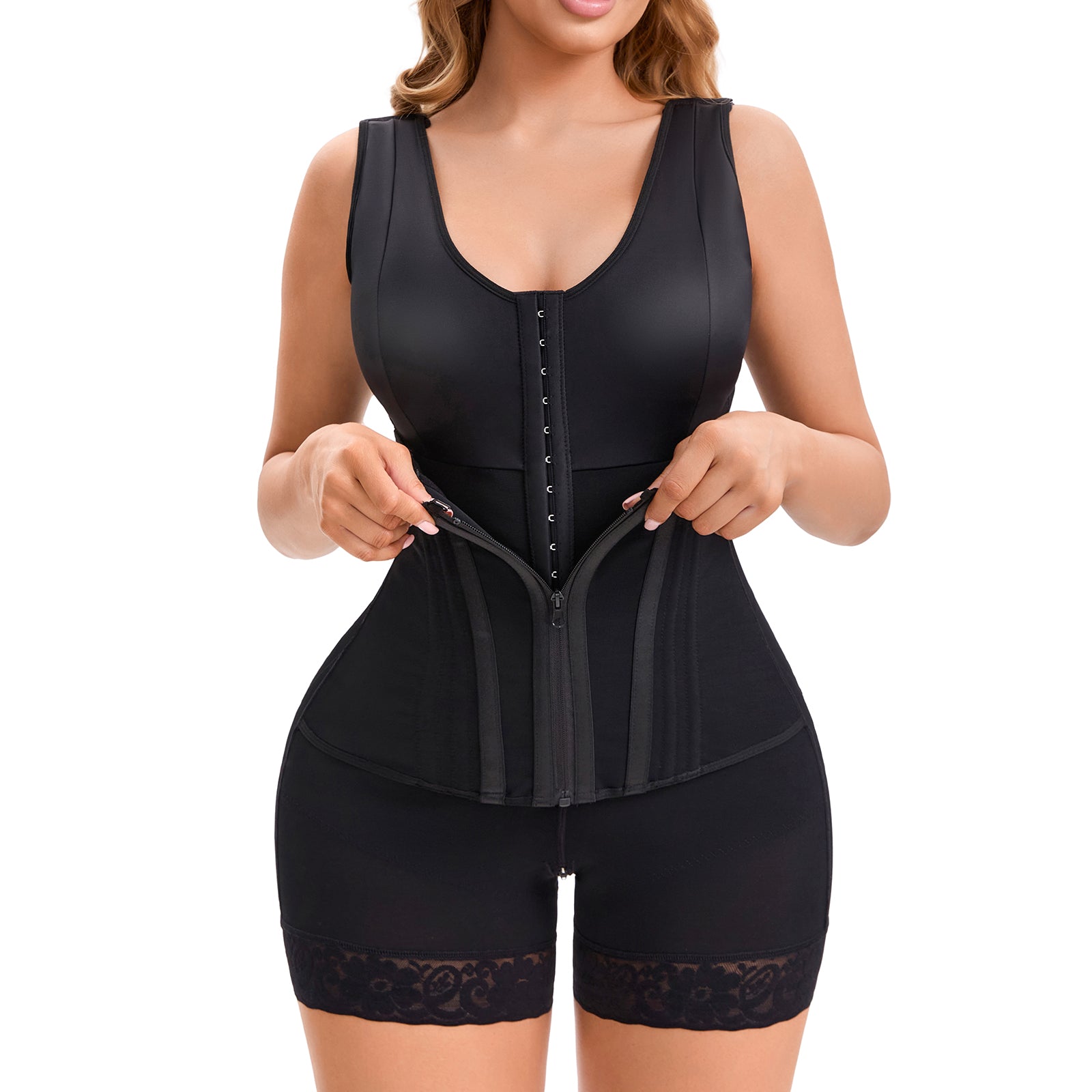 Women’s Colombian Faja Bodysuit, Overbust Sculpting Shapewear with Tummy Control & Butt Lift