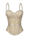 Cross-Border European And American Style Lace Bra With Camisole For Women, High-End Outerwear Shapewear With Push-Up Fishbone Bra