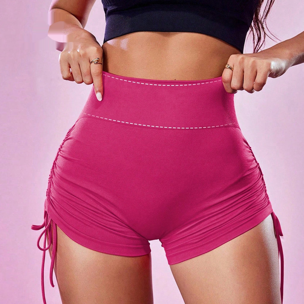 Women’s Minimalist Yoga Shorts – High-Waisted Drawstring Lounge & Workout Shorts