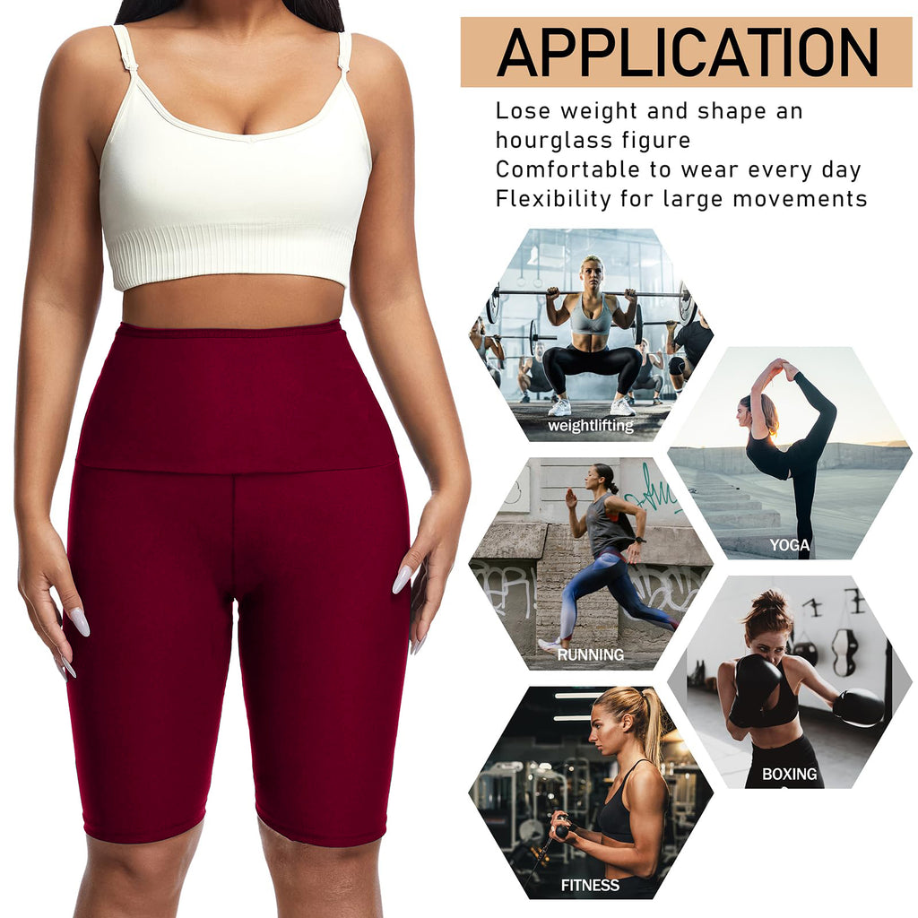 Sauna Sweat Shorts For Women Slimming Compression Workout Thermo Waist Trainer Slimming Leggings Pants Body Shaper
