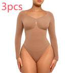 Plus Size Postpartum Hip Lifting Seamless Shapewear 2pcs