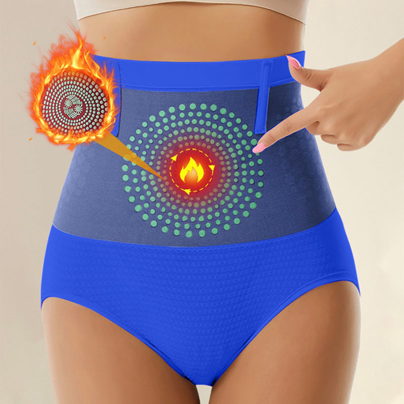Cross-Border Seamless High-Waisted Warm Tummy Control Pants Postpartum Body Shaping Pants Plus Size Waist Cincher Butt Lift Anti-Roll Underwear