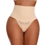 Plus-size Lace Seamless Waist-cinching Shapewear Briefs