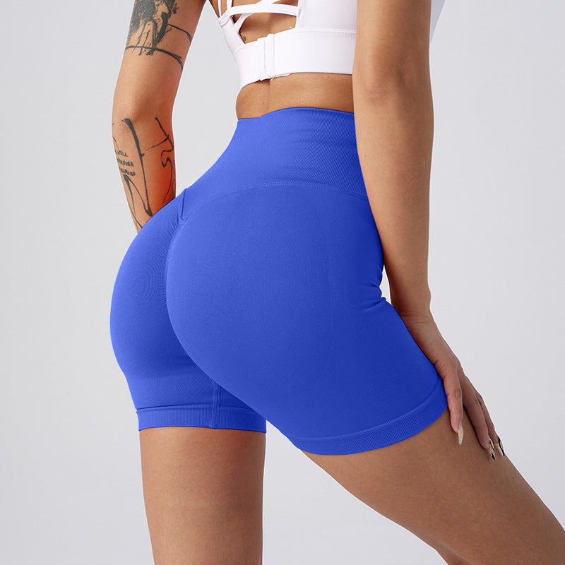 Summer New High-Waisted Butt-Lifting Fitness Pants For Women, Sports Tummy Control Cycling Leggings, Peach Butt Yoga Shorts