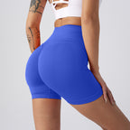 Summer New High-Waisted Butt-Lifting Fitness Pants For Women, Sports Tummy Control Cycling Leggings, Peach Butt Yoga Shorts