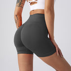 Summer New High-Waisted Butt-Lifting Fitness Pants For Women, Sports Tummy Control Cycling Leggings, Peach Butt Yoga Shorts