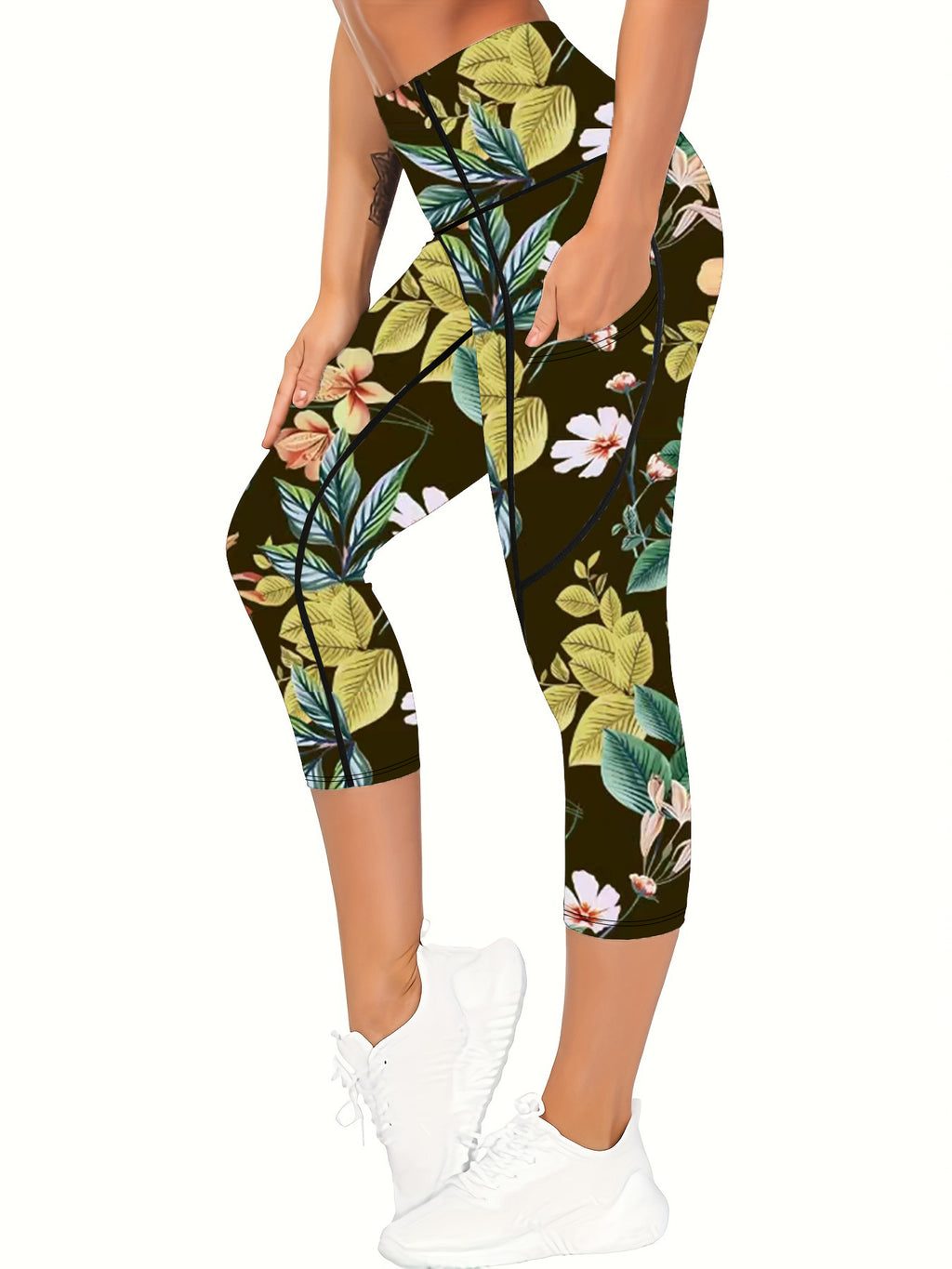 Cross-Border Yoga Pants With Print, Foreign Trade Fitness Pants, Butt-Lifting High-Waisted Tummy Control Outdoor Sports Leggings For Women, Cross-Border Hot Sale
