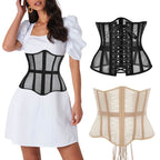 Breathable Hollowed-Out Waist-Cinching Bondage Belt Fashionable Mesh Fishbone Shapewear