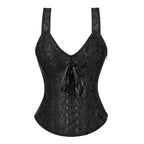 Halter Neck Zipper Jacquard Pattern Ladies Shapewear