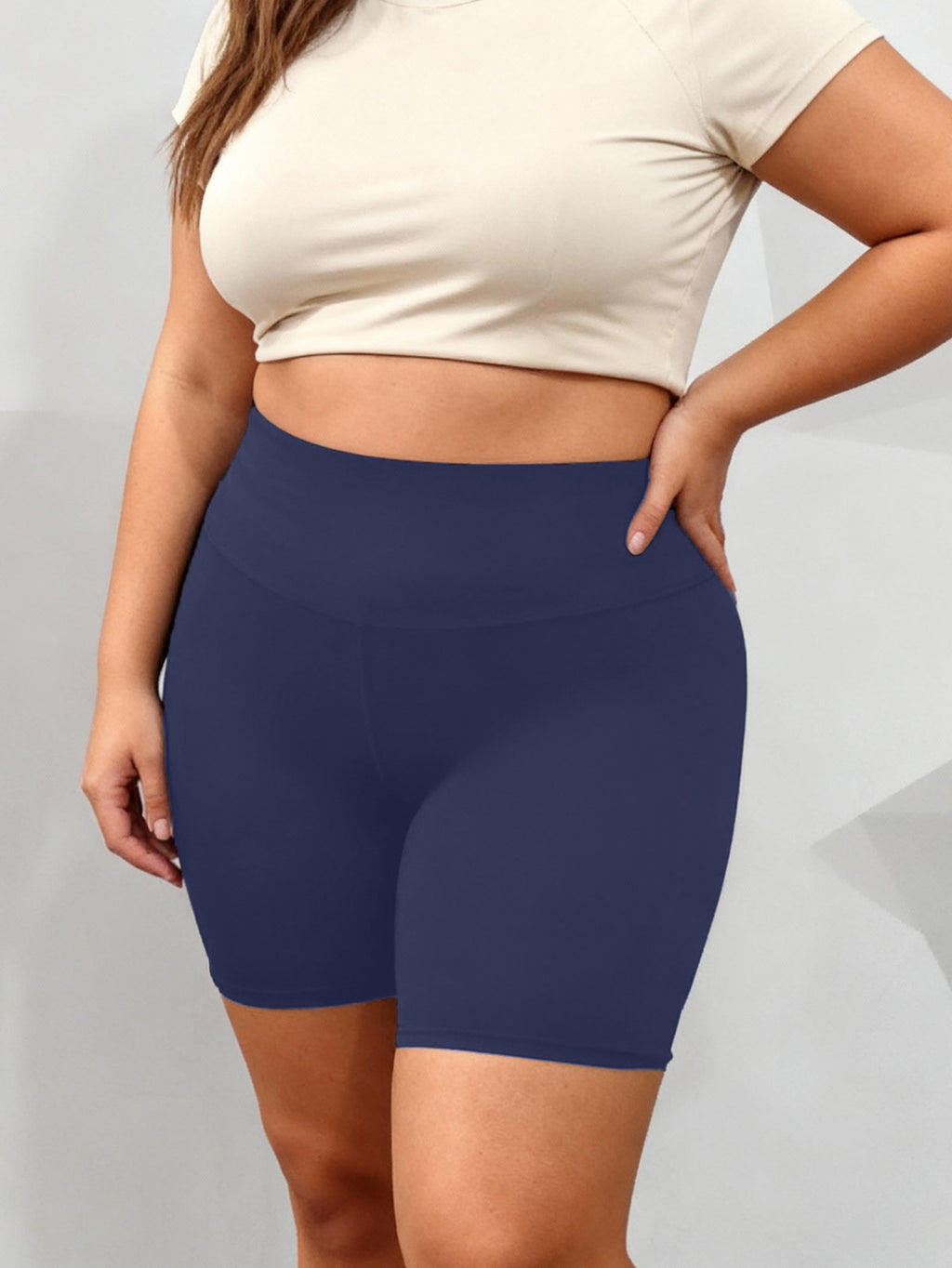 Plus Size Biker Shorts For Women High Waist Tummy Control Soft Stretch Workout Yoga Compression Shorts