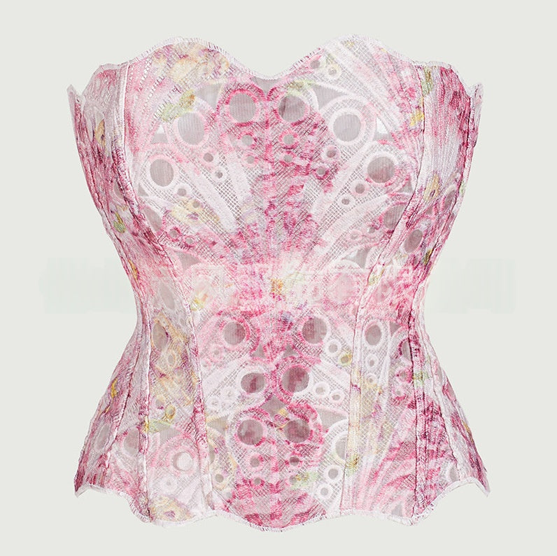 Body-hugging Irregular Lace-print Shapewear