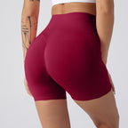 Summer New High-Waisted Butt-Lifting Fitness Pants For Women, Sports Tummy Control Cycling Leggings, Peach Butt Yoga Shorts