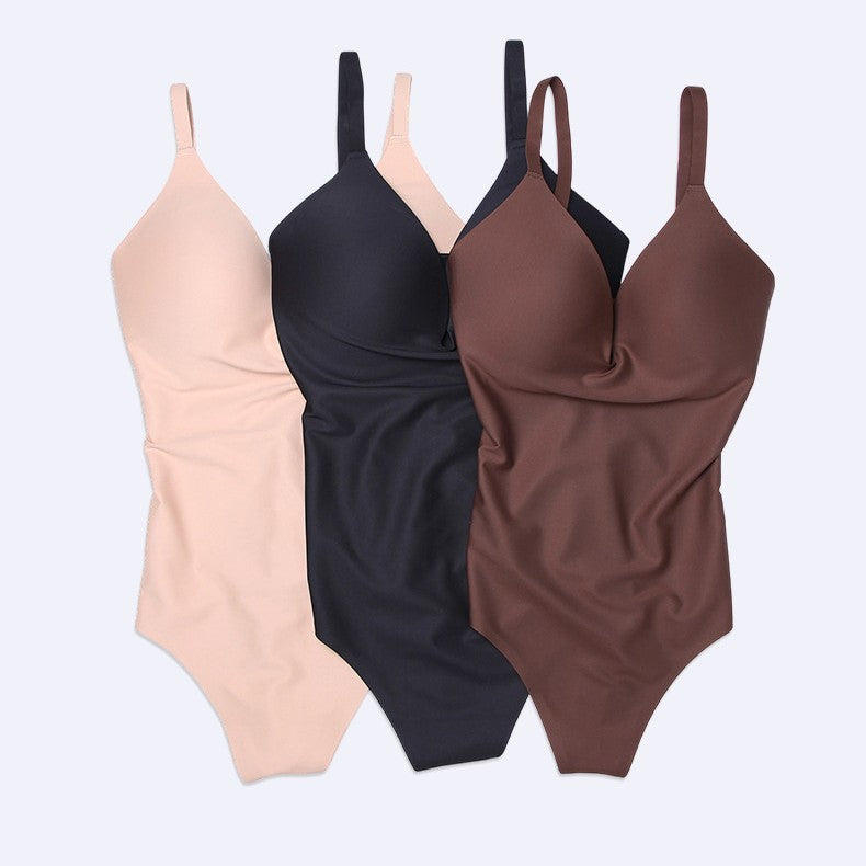 Full-body Compression Shapewear With A Deep V-neck Leaving No Marks