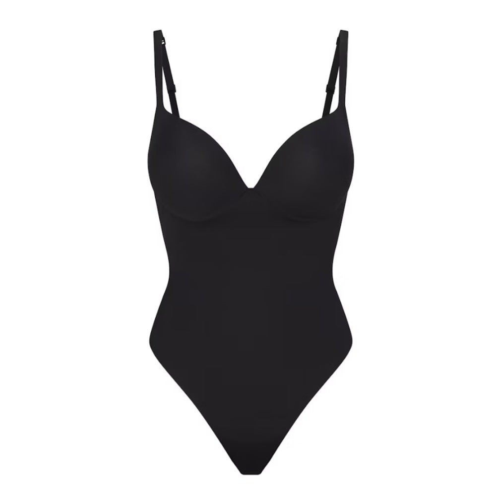 Full-body Compression Shapewear With A Deep V-neck Leaving No Marks