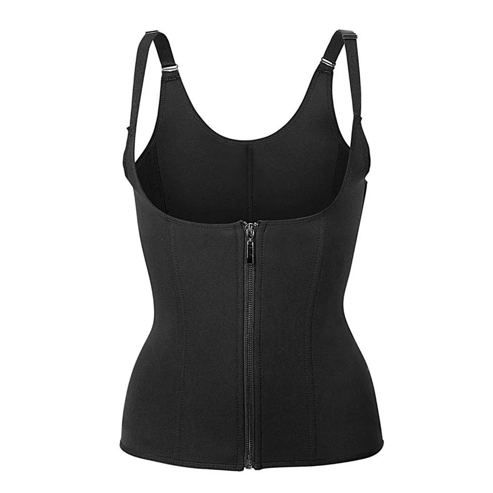 Zipper Waist Trainer Corset for Tummy Control & Back Support