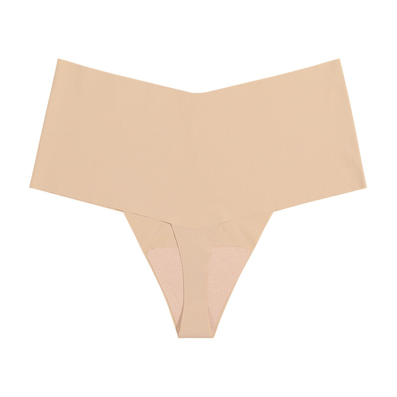 Women’s High Waist Seamless Underwear – Ice Silk Breathable Panties with Cotton Crotch