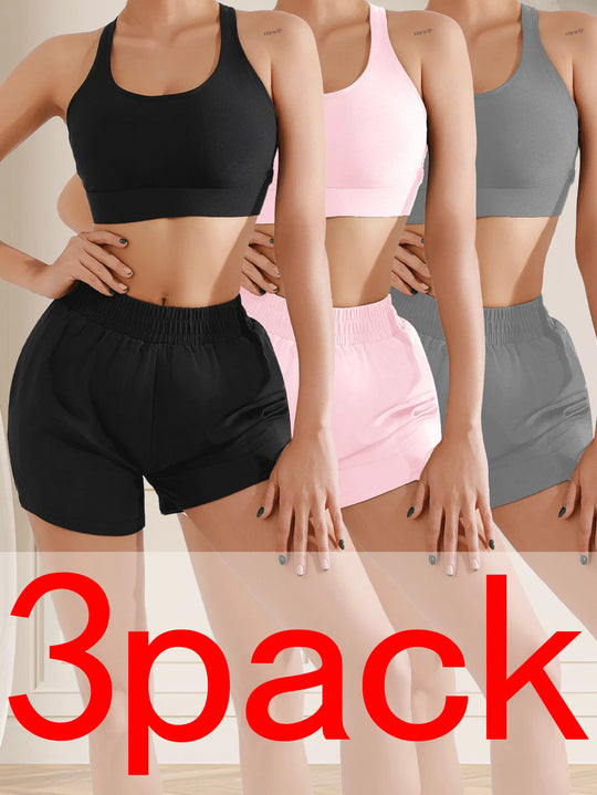 3-Pack Quick-Dry Workout Shorts - Breathable Training Set