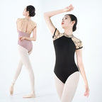New Shapewear Stand Collar Short Sleeve Female Ballet Practice Clothes