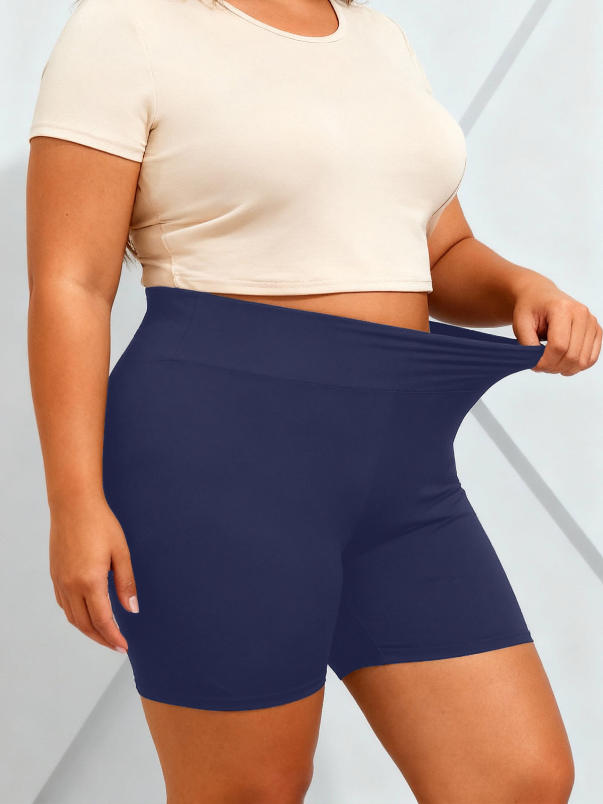 Plus Size Biker Shorts For Women High Waist Tummy Control Soft Stretch Workout Yoga Compression Shorts