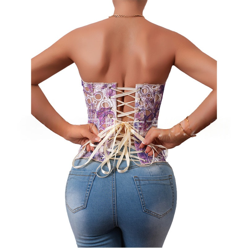 Body-hugging Irregular Lace-print Shapewear