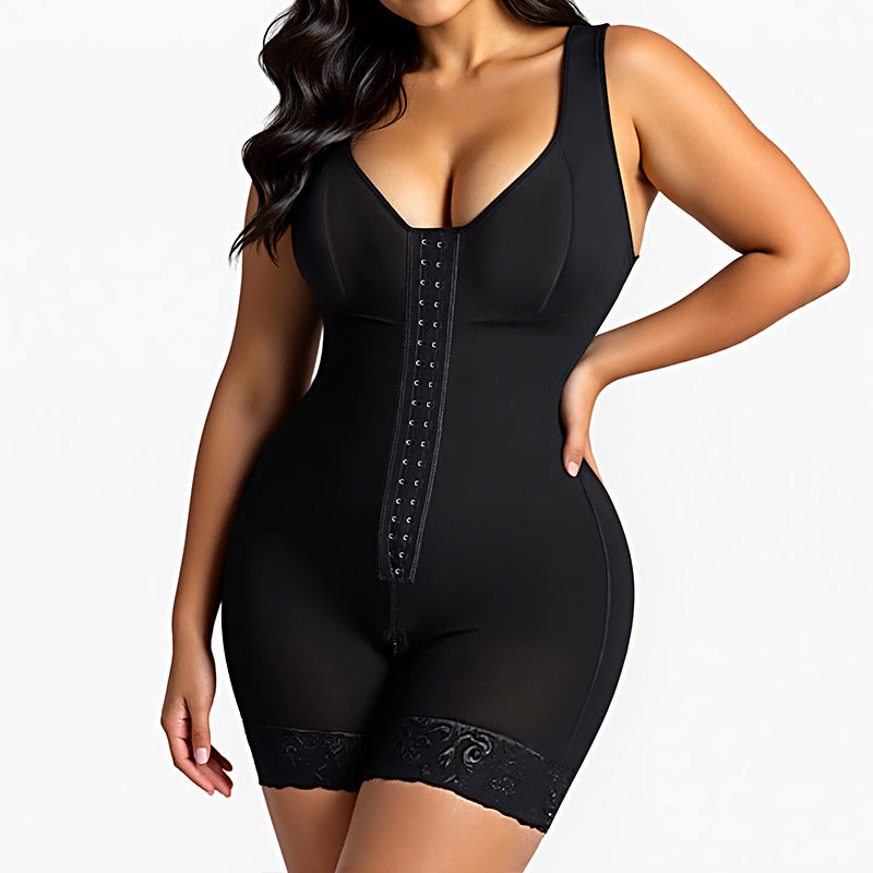 High Waisted Row Button Strong Tummy Control Shapewear