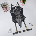 Shapewear No-Show Temptation Set Leather Cutout Bodysuit