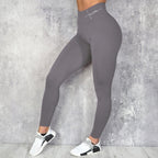 European And American Style Embroidered Waistband Ribbed Tight Yoga Pants High-Waisted Tummy Control High-Elastic Sports Pants Slimming Cropped Fitness Pants