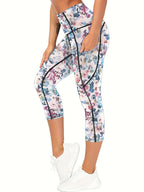 Cross-Border Yoga Pants With Print, Foreign Trade Fitness Pants, Butt-Lifting High-Waisted Tummy Control Outdoor Sports Leggings For Women, Cross-Border Hot Sale