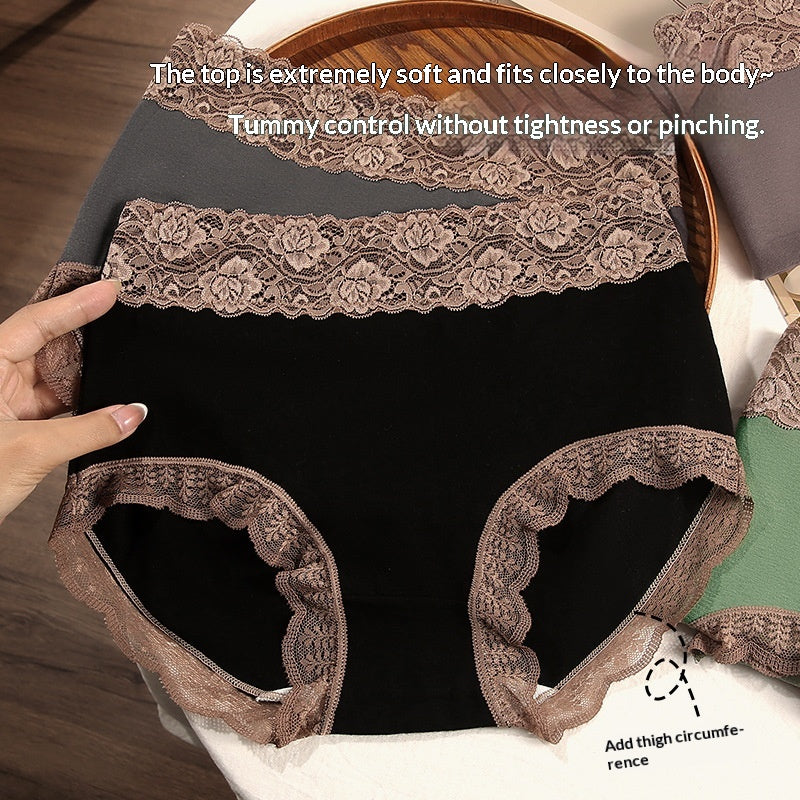Cotton Mid Waist Tummy Control Briefs Plus Size