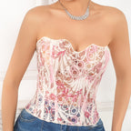 Irregular Lace Shapewear Top For Women