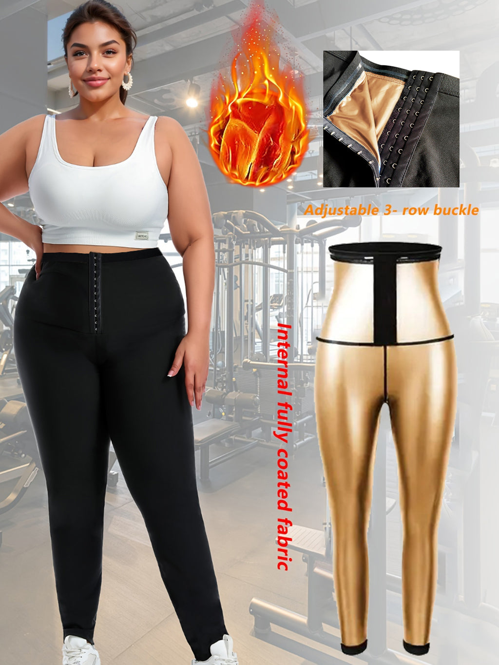 Sauna Leggings Suits For Women Sweat Pants High Waist Compression Slimming Hot Thermo Waist Train Body Shaper