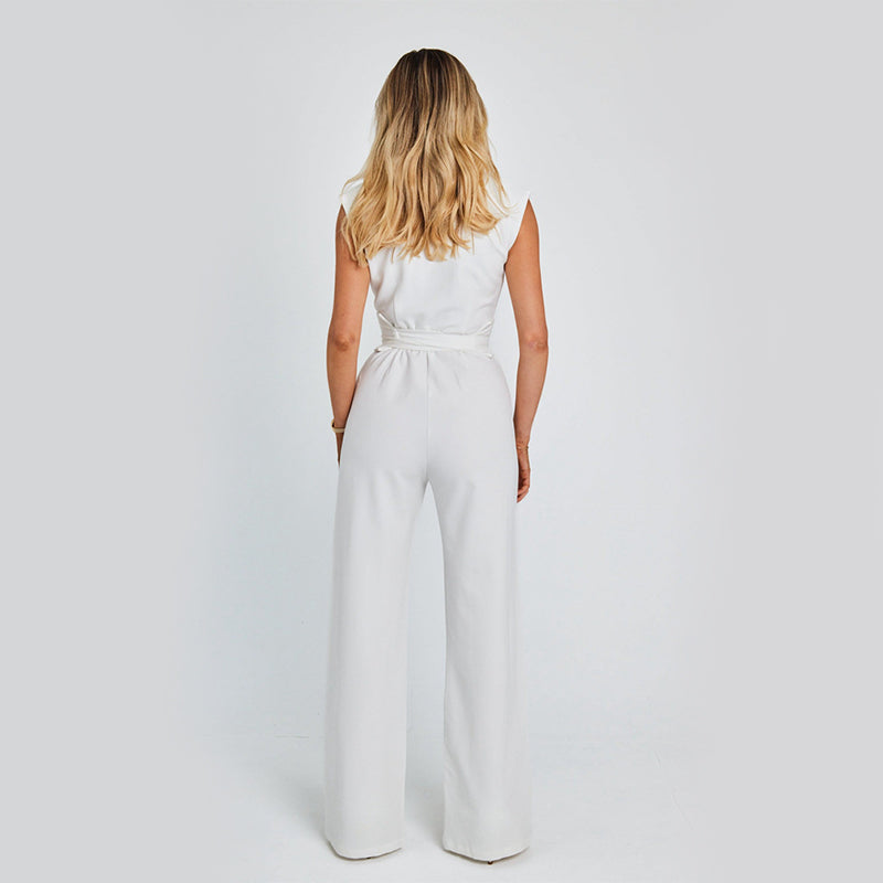 Wide-Leg Sleeveless Jumpsuit - Relaxed Studio-to-Street Fit