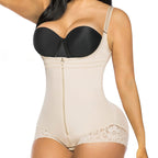 Body-shaping One-piece Shapewear With A Triangular Zipper