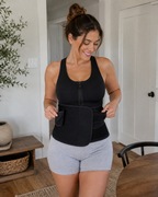 Women’s Neoprene Waist Trainer Vest – Zipper Body Shaper for Tummy Control & Sweat Slimming